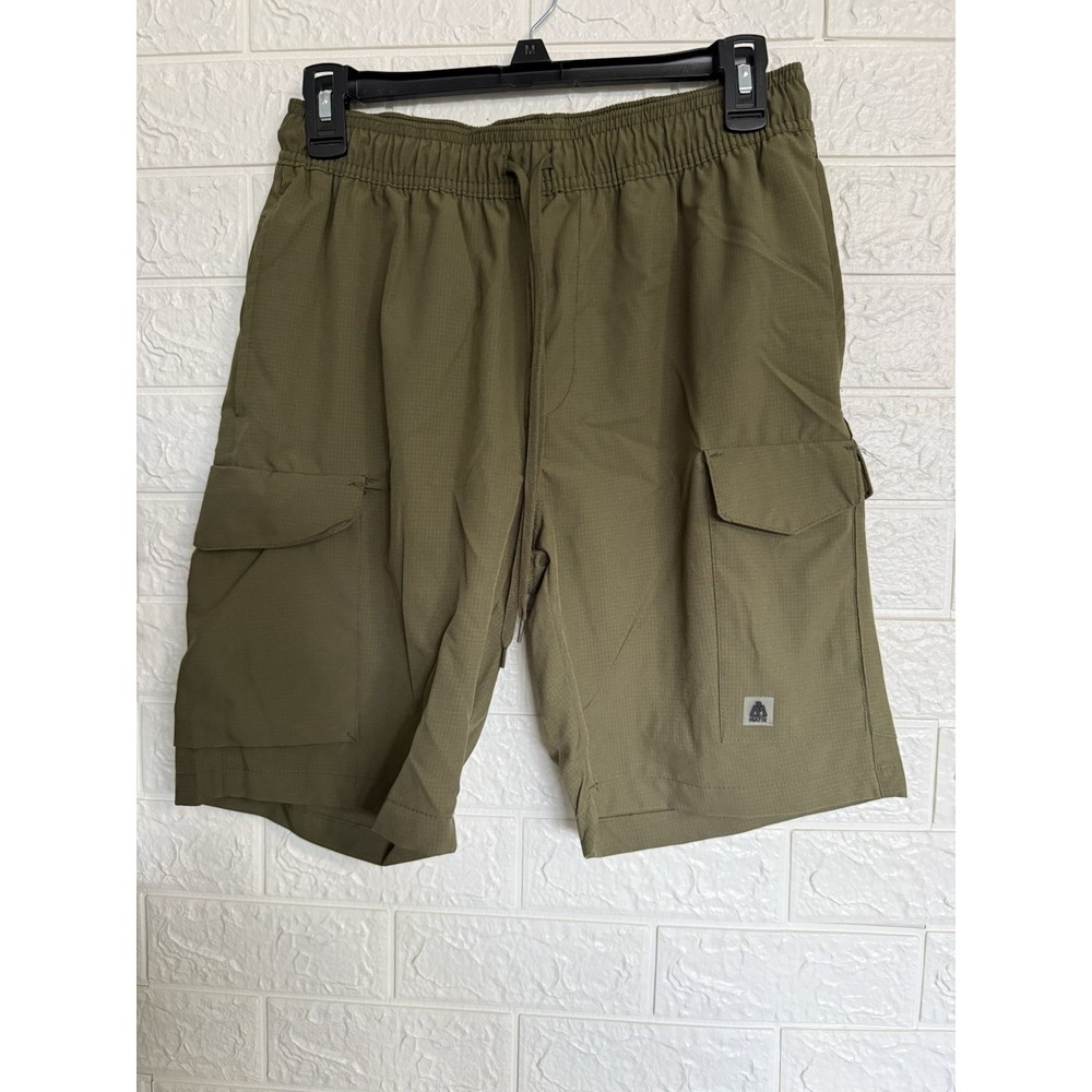 Matix Mens Cargo Shorts Green Drawstring Outdoor Beach Size S